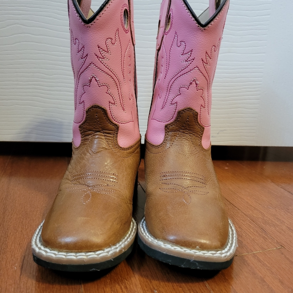 Old West Toddler Girl's Pink Cowgirl Boots